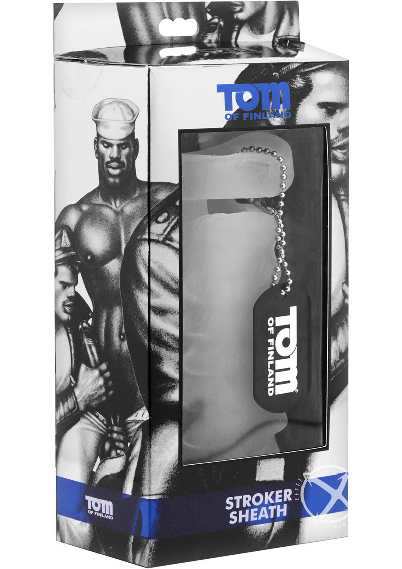 Tom Of Finland Stroker Sheath - Clear/White