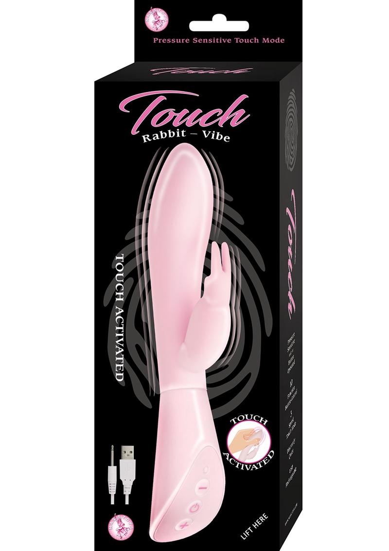 Touch Rabbit Vibe Silicone Rechargeable Vibrator - Pink