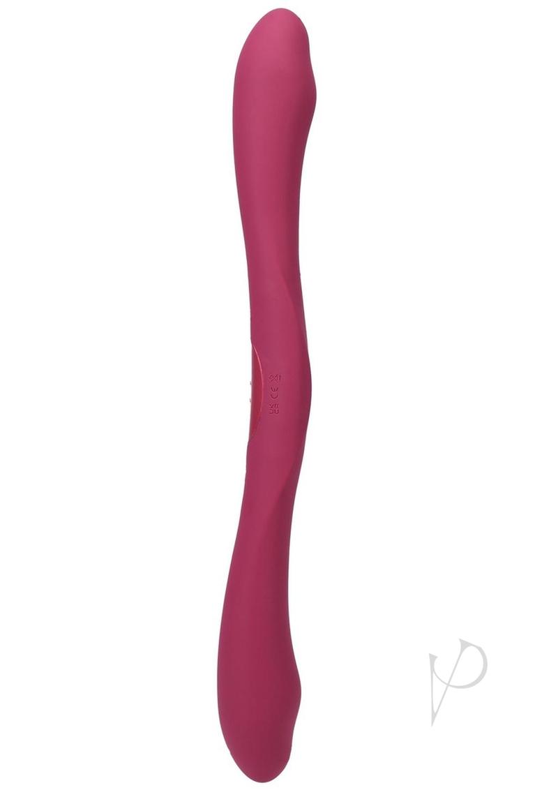 Tryst Duet Rechargeable Silicone Double End Vibrator with Remote Control - Pink