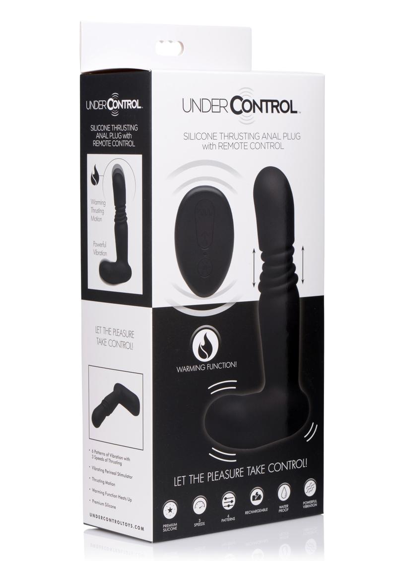 Under Control Rechargeable Silicone Thrusting Anal Plug with Remote Control