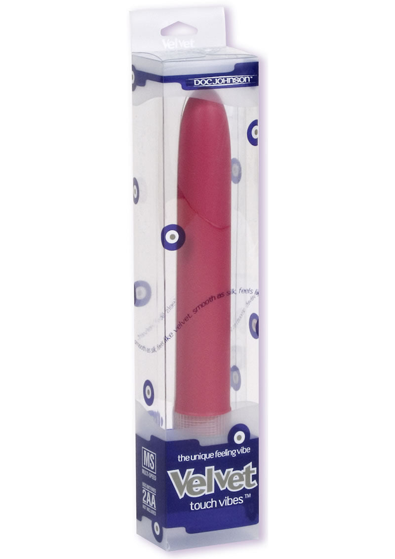 Velvet Touch Vibes Waterproof Vibrator 7in - Dusty - Red/Rose