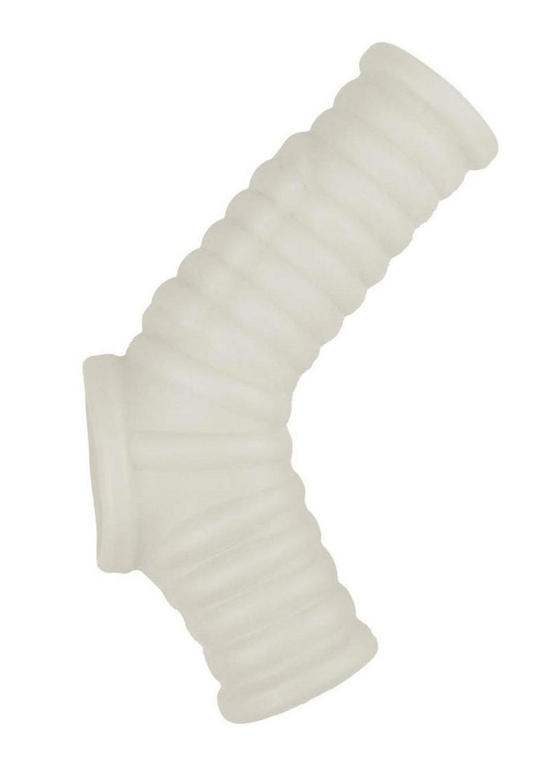 Vibrating Power Sleeve Ribbed Fit - White