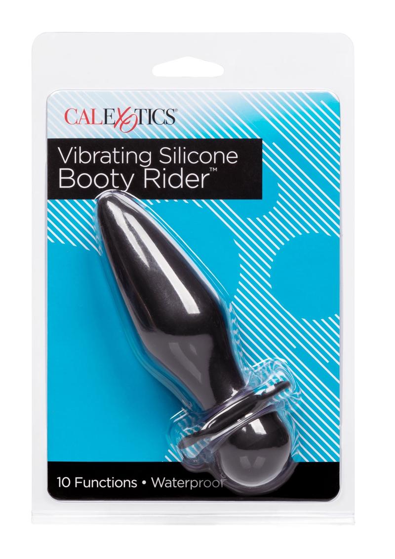 Vibrating Silicone Booty Rider Waterproof - Black