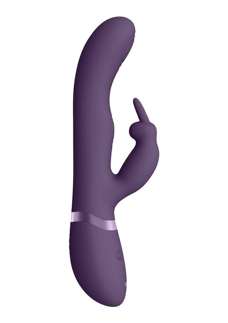 Vive May Dual Pulse-Wave and Vibrating C-Spot and G-Spot Rechargeable Silicone Rabbit - Purple