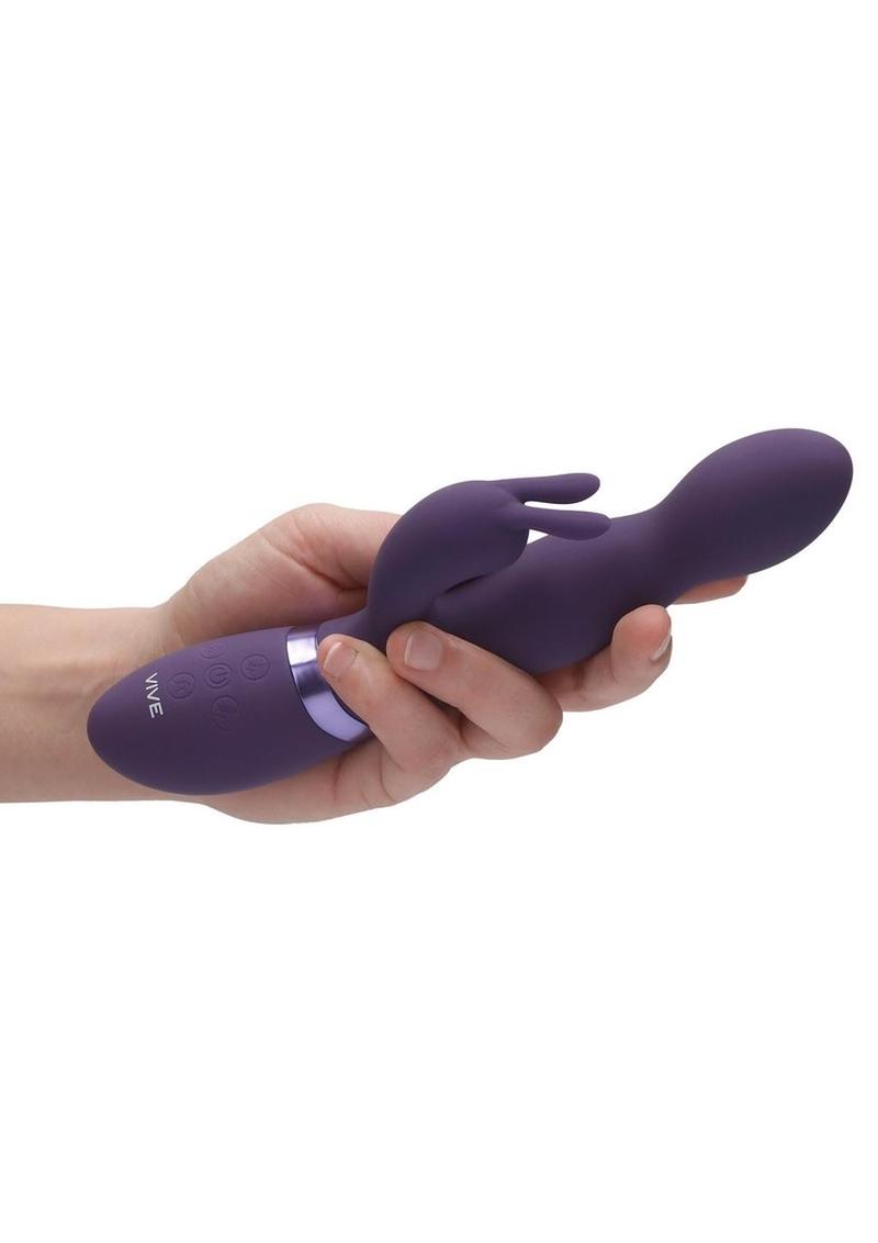 Vive Niva 360 Degrees Rechargeable Silicone Rotating G-Spot Rabbit Vibrator