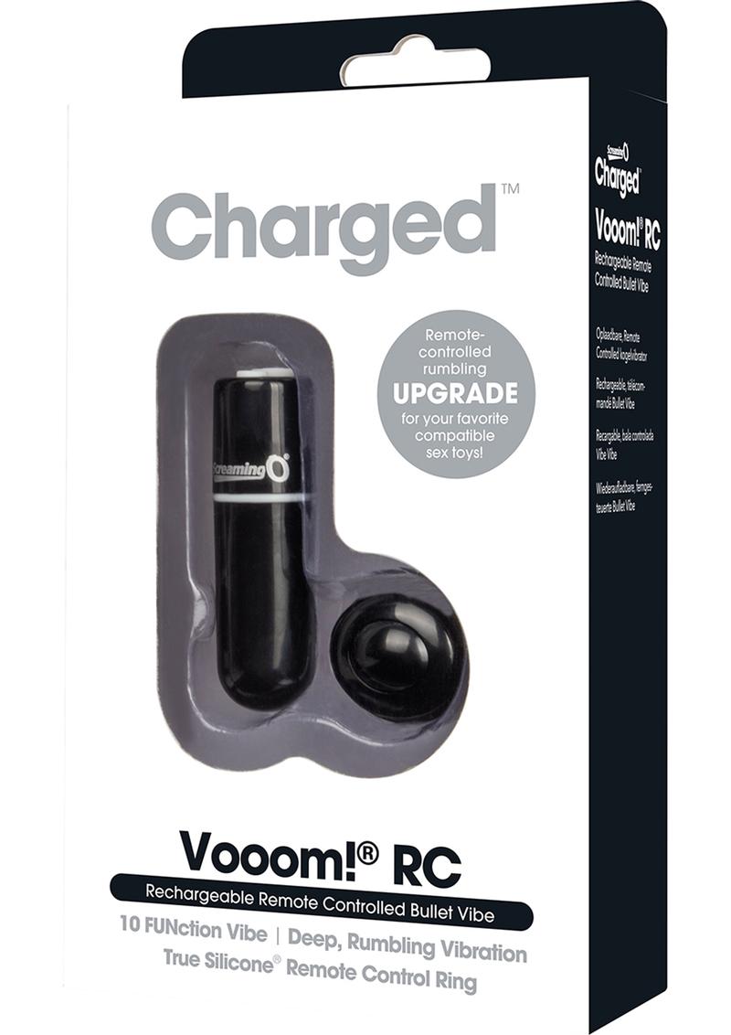 Vooom Wireless Remote Control Silicone USB Rechargeable Bullet Waterproof - Black