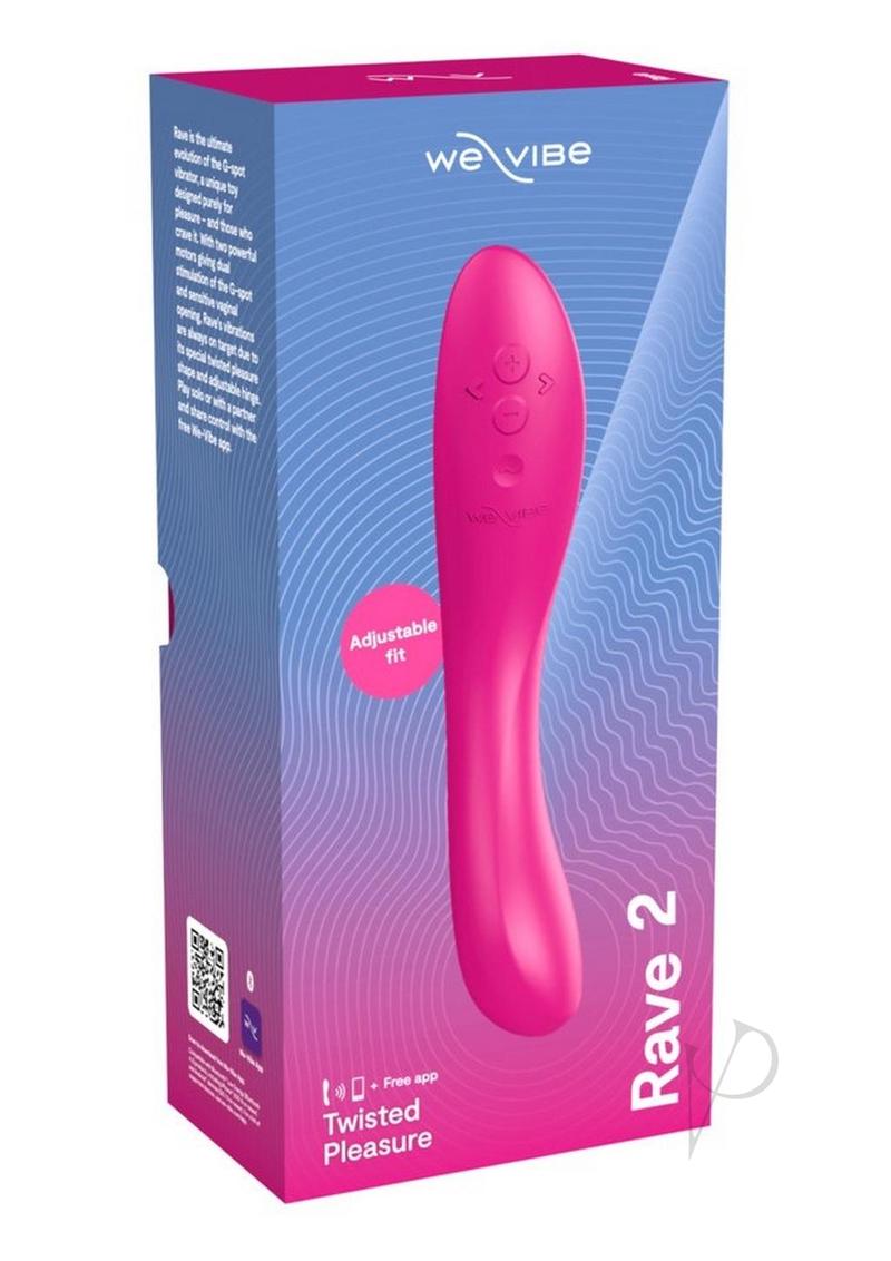 We-Vibe Rave 2 Twisted Pleasure Rechargeable Silicone G-Spot Vibrator - Fuchsia/Pink