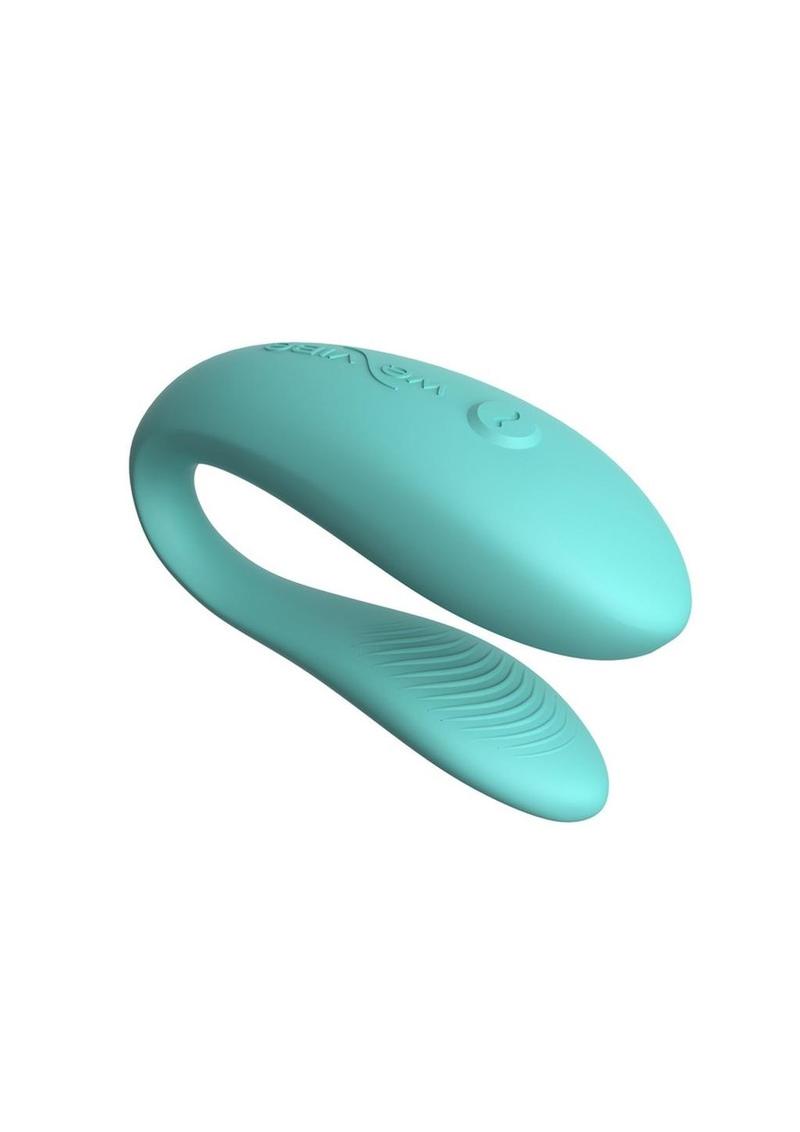 We-Vibe Sync Lite App Control Rechargeable Silicone Couples Vibrator - Aqua/Blue