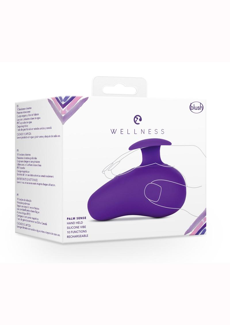 Wellness Palm Sense Rechargeable Silicone Massager - Purple