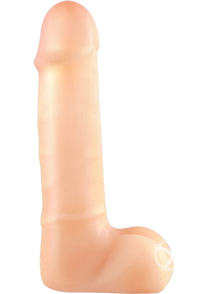 X5 Plus Cock Dildo with Balls - Vanilla - 7in