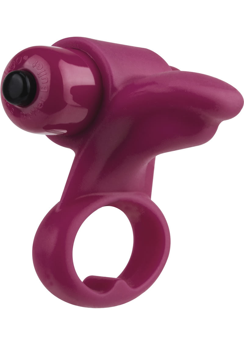 You Turn 2 Finger Vibrator Silicone Ring Waterproof - Merlot/Red