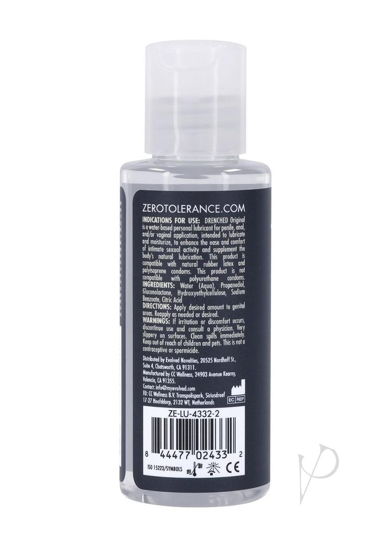 Zero Tolerance Drenched Original Water Based Lubricant - 2oz