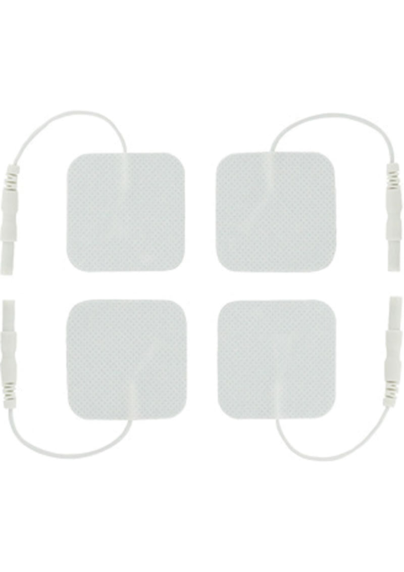 Zeus Electrosex Adhesive Electro-Pads - White - 4 Pack