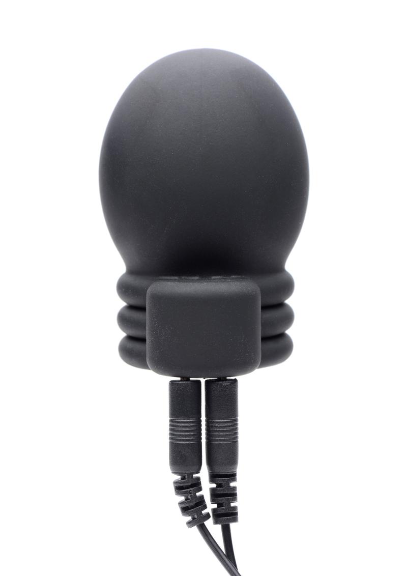 Zeus Electrosex Lightning Hood E-Stim Silicone Penis Head Teaser - Black