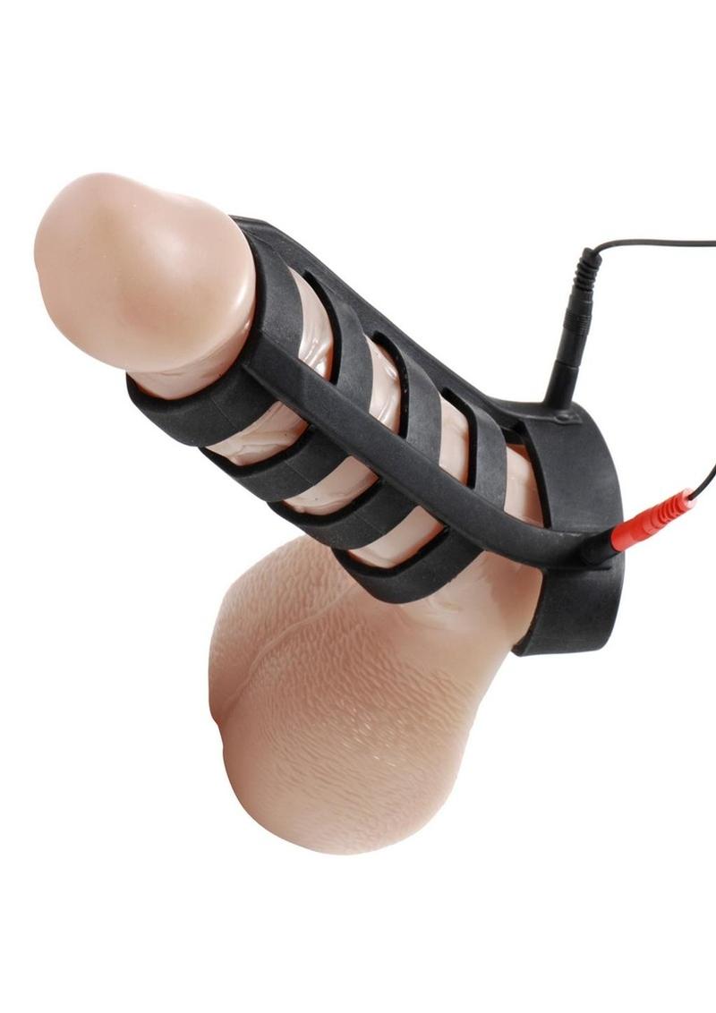 Zeus Electrosex Power Cage Silicone E-Stim Cock and Ball Sheath